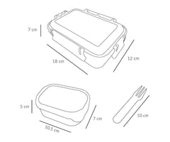Tutete Παιδικά Δοχεία Φαγητού Tutete Μεγάλο Φαγητοδοχείο με Καπάκι Ασφαλείας Little Red