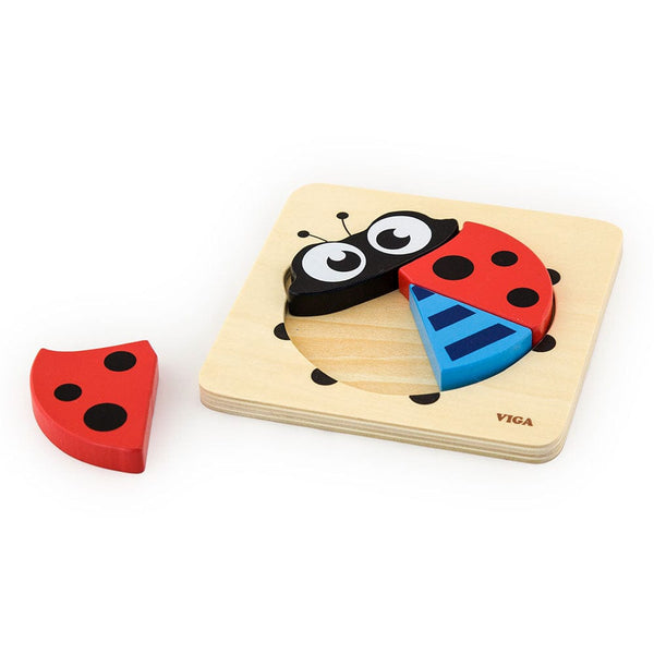 Viga Ζωγραφική - Καλλιτεχνικά - Παζλ Viga Ξύλινο παζλ πασχαλίτσα 15x15 εκατ.