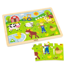 Viga Ζωγραφική - Καλλιτεχνικά - Παζλ Viga Παζλ ξύλινο 24 τμχ. Αγρόκτημα