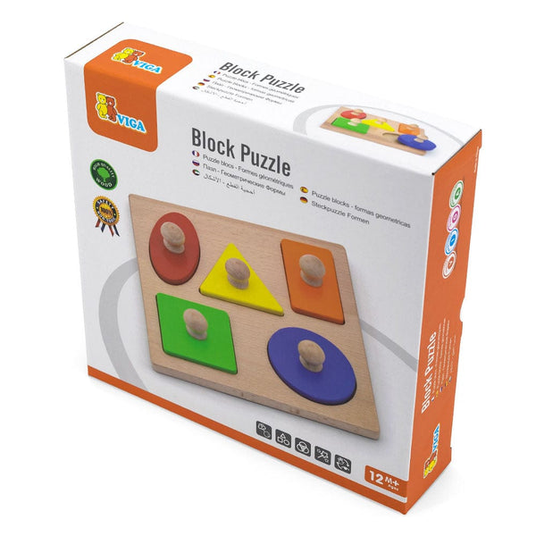 Viga Ζωγραφική - Καλλιτεχνικά - Παζλ Viga Σφηνώματα Ξύλινα οξιάς Σχήματα