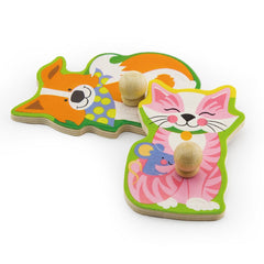 Viga Ζωγραφική - Καλλιτεχνικά - Παζλ Viga Σφηνώματα ξύλινα με ήχους ζωάκια φάρμας