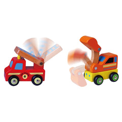 Viga Αυτοκίνητάκια Viga Ξύλινα οχηματάκια 6 τμχ.