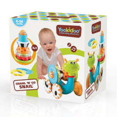 Yookidoo Βρεφικά Παιχνίδια Δραστηριοτήτων Yookidoo Push Along Crawl 'N' Go Snail με Μουσική για 6+ Μηνών