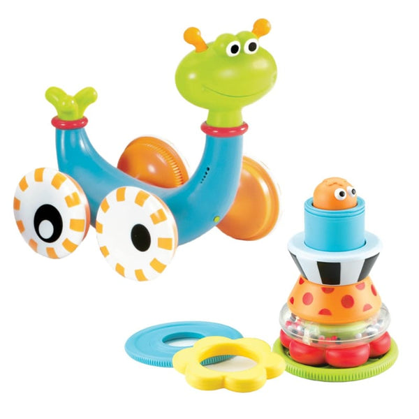 Yookidoo Βρεφικά Παιχνίδια Δραστηριοτήτων Yookidoo Push Along Crawl 'N' Go Snail με Μουσική για 6+ Μηνών